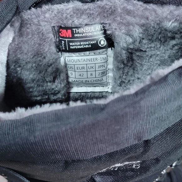 NortiV8 Mens WaterProof Hiking Winter Snow Boots Insulate 3M Sz 9 Mountaineer 1M - Picture 11 of 11